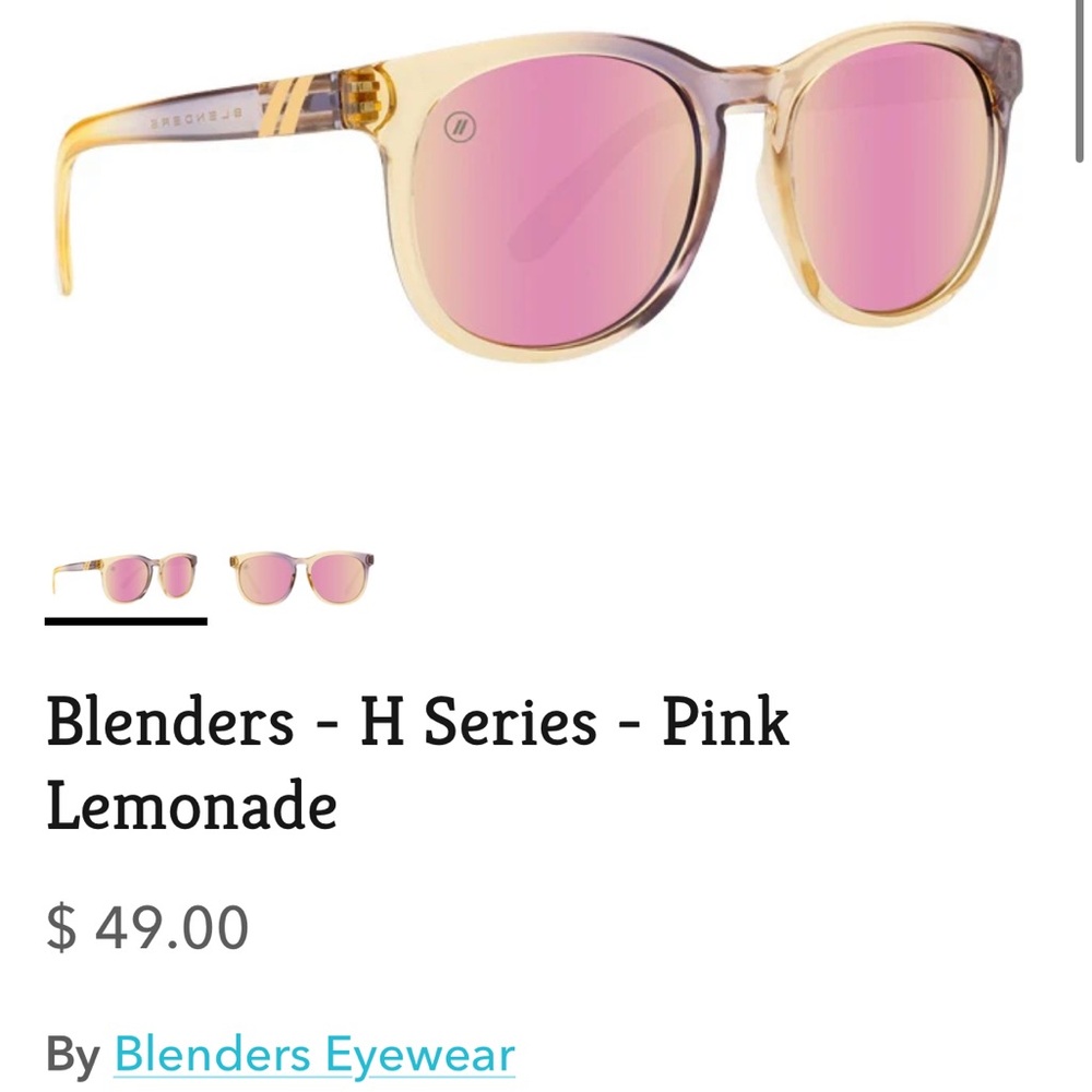 NIB Blenders - Pink Lemonade sunglasses